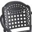 Chaise de patio en fonte d'aluminium 6 pièces avec structure et coussins noirs-636538206
