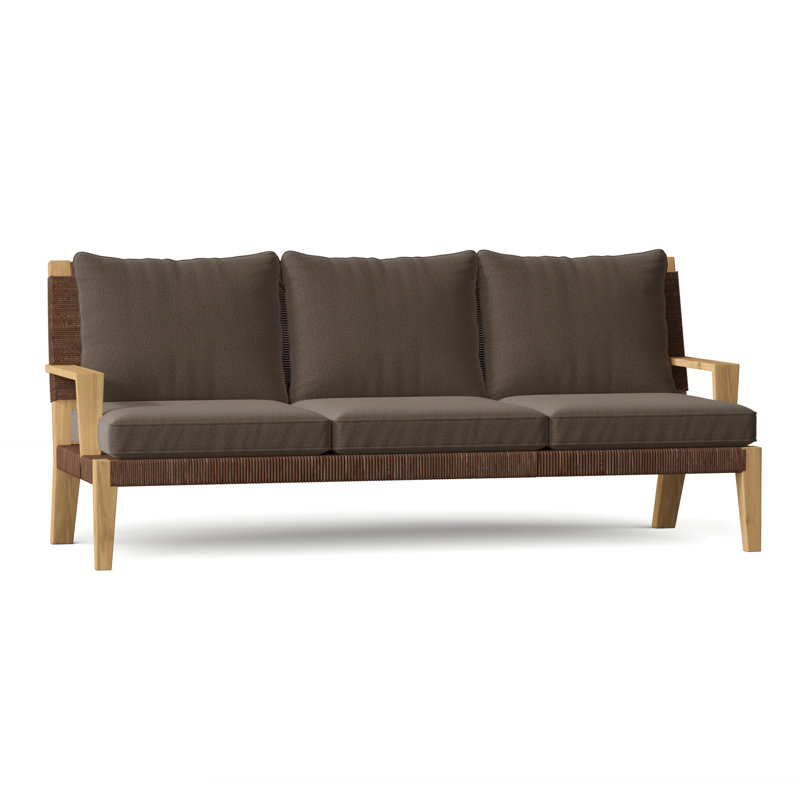 Hadley Outdoor 3 - Seat Patio Sofa, Hadley Hemp, Ash