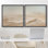 Doux paysage de dunes de sable doux, paysage minimaliste encadré, œuvre d'art de la chambre principale, 2 pièces