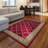 Non-Slip Trellis Area Rug For Living Room, Hallway Runner, Entryway Rug, Red-418218038