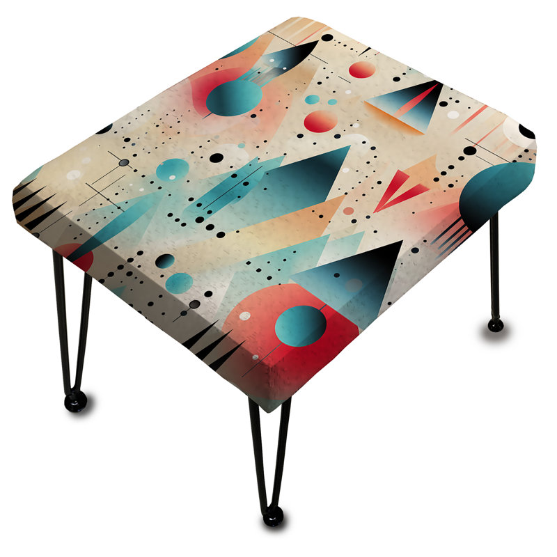 Rêve sphérique triangulaire rétro bleu Funky - repose-pieds rectangulaire rétro
