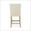 Ensemble de 2 tabourets de comptoir capitonnés contemporains en tissu, boutons, 26 po, beige-58606036-58606038