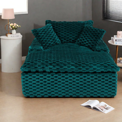 Canapé compact compact de 51 pouces, mélange de polyester vert, design moderne pour les chambres et les salons