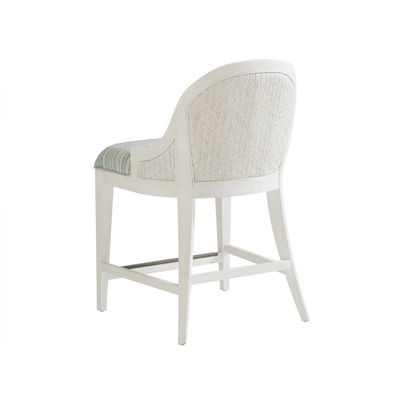 Tabouret de comptoir rembourré Ocean Breeze, Bleu clair, 24"