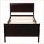 Structure de lit plateforme simple en bois massif avec tête / pied de lit - Aucun sommier nécessaire, espresso pour la chambre d'amis-1586710873