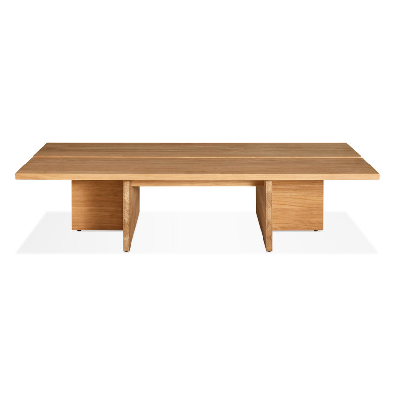 Nowthen Solid Teak Outdoor Coffee Table with Slats