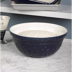 Masterclass Cookware & Bakeware  4pc Embossed Floral Batter Bowl