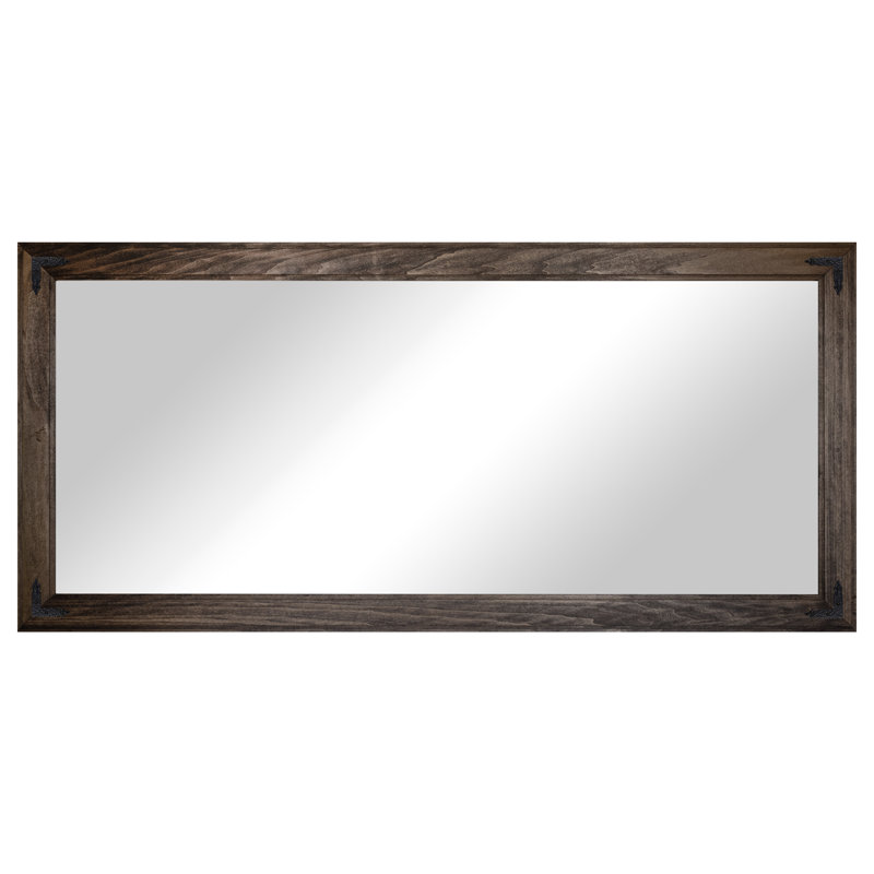 Rayne Heritage Hardwood Poplar Mirror With Decorative Corner Brackets, Honey, 72 x 33