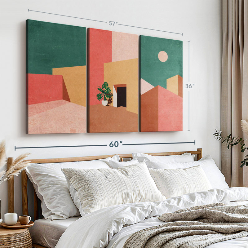 Architecture «Abstract Summer Home Canvas Print» sur, H 36 po x l 57 po x P 1,25 po