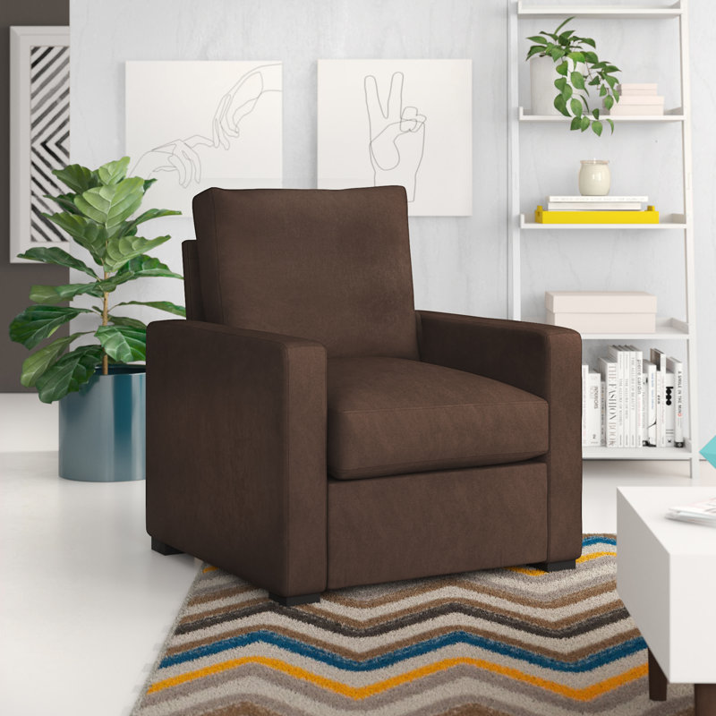 Chaise avec accoudoirs Gracie, Chocolat noir