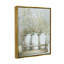 «Country Herbal Blooms Varied Plants Milk Jugs» par White Ladder - peinture à cadre flottant sur toile-75843712-75843714