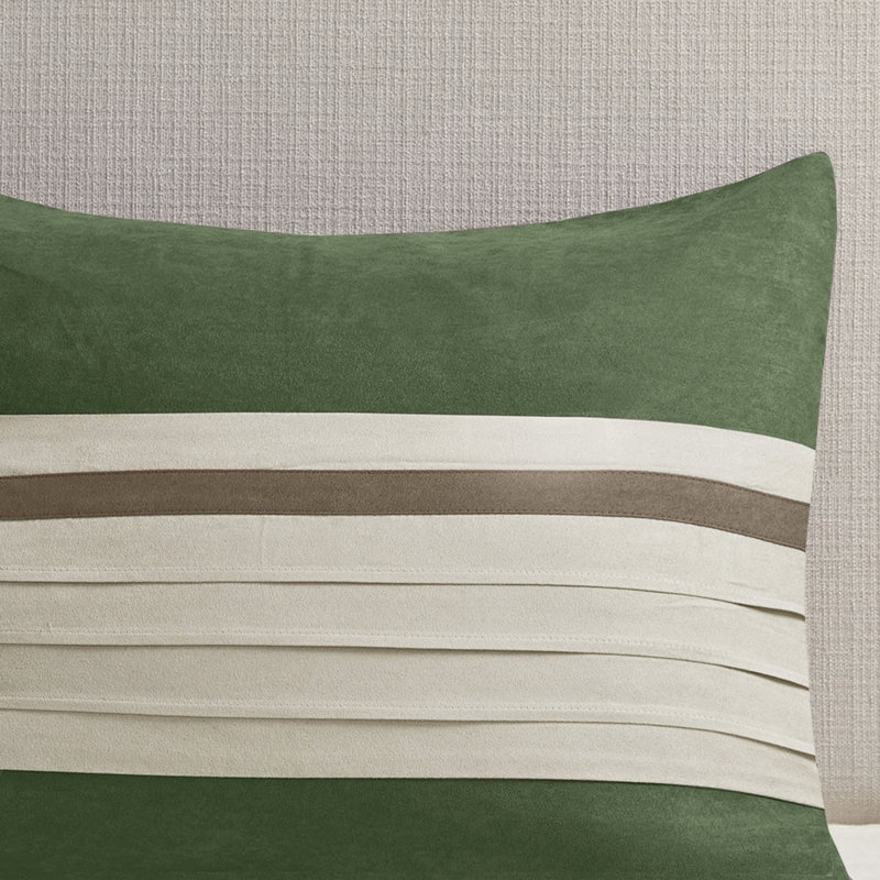 Édredon très grand en fausse daim avec coussins décoratifs pour jupe de lit 7 pièces