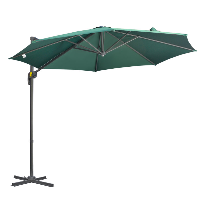 Carmya 294cm Cantilever Parasol, Green