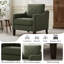 Fauteuil rembourré avec pieds en bois massif-892651813