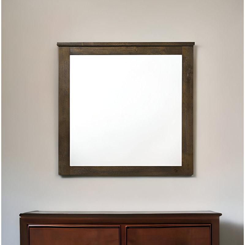 Miroir rectangulaire en chêne 40 po à fixer à la commode