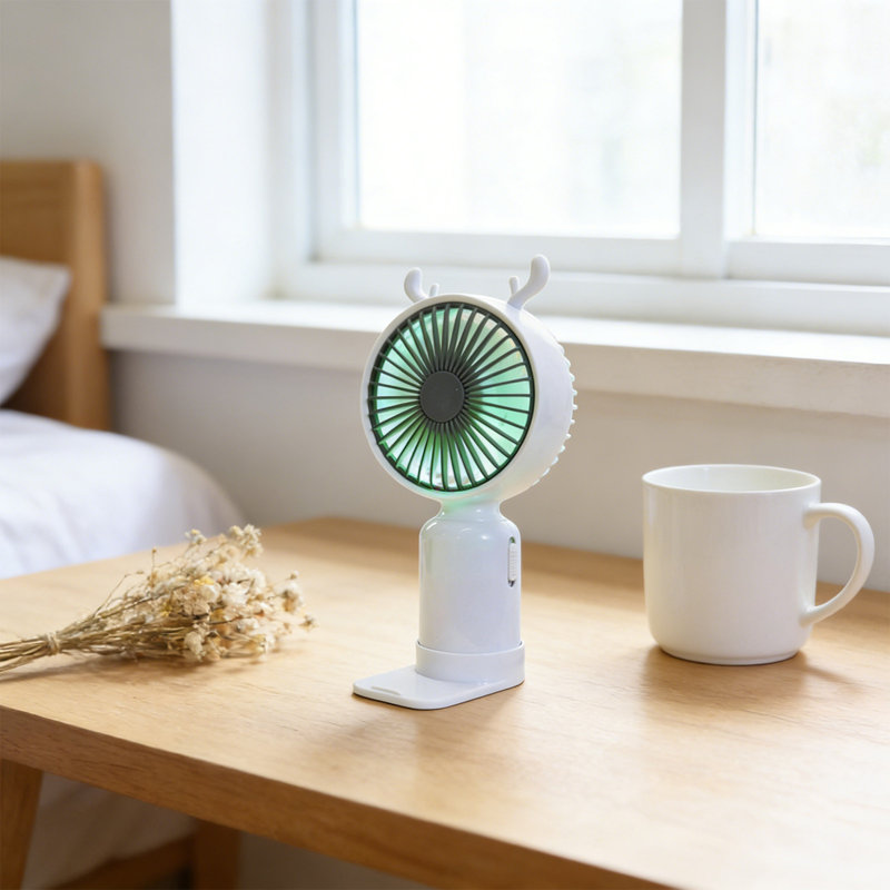 Petit ventilateur portatif pour étudiant USB, White