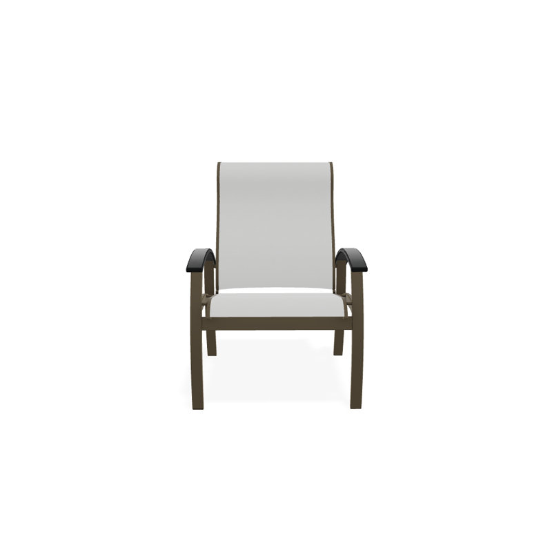 Chaise de patio Askar, Graphite classique, Blanc 6D Sunbrella®, Bois de plage texturé