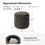 Repose-pieds de rangement moderne 19 po avec base pivotante et aucun assemblage requis Burchard-1588527082