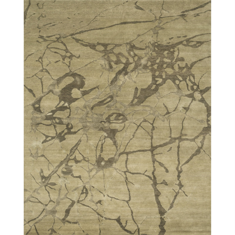 Hermitage Hand Knotted Abstract Indoor Rug, Rectangle 2' x 3'