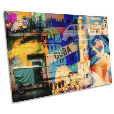 Cuba City Collage - Wrapped Canvas Print