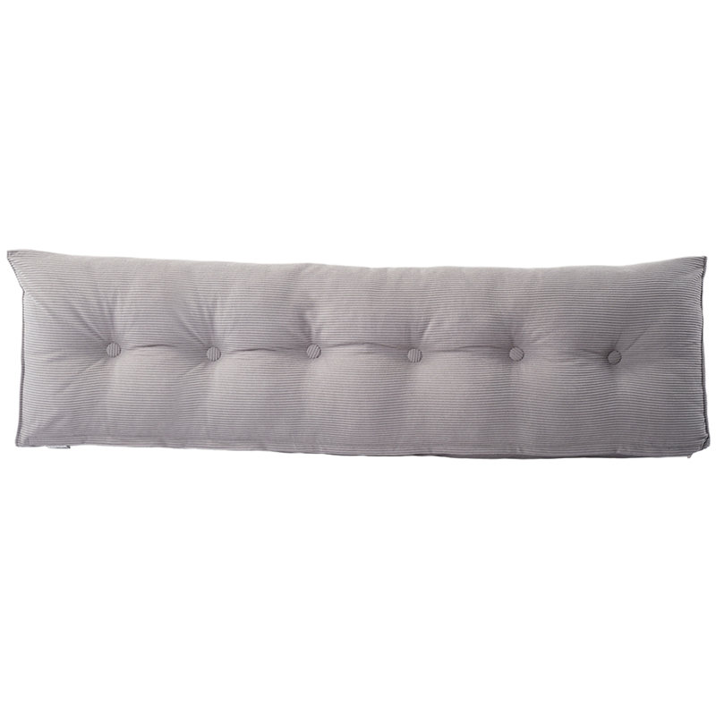 Wedge Headboard Pillow with Removable Cover, Light Grey, 180cm W x 50cm D