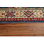 Tapis de couloir bleu en laine noué à la main de conception unique 2 pi 8 po x 9 pi 6 po New Age