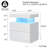 Modern Nightstand With Wireless Charging Station And LED Light ( Set Of 2 )-1756796500