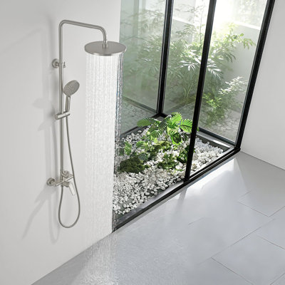 Ensemble de garniture de douche en laiton avec barre coulissante 10 po
