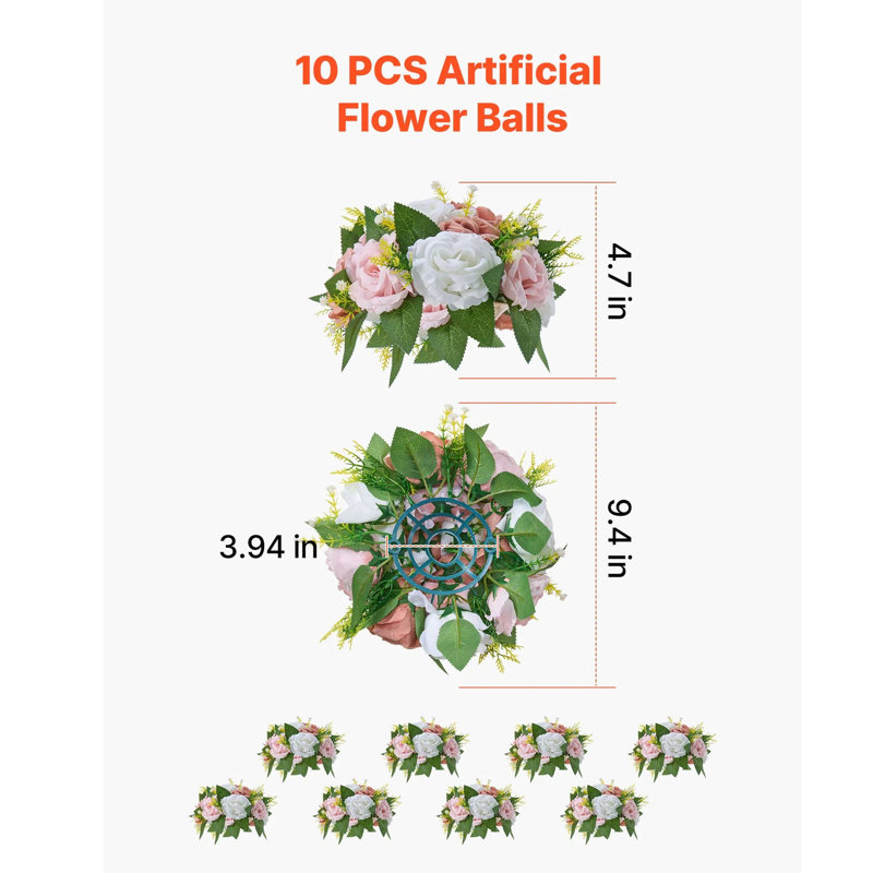Bouquet de fleurs - centres de table de mariage fabriqués à la main, réalisme de qualité supérieure sans outil pour la décoration de fête / maison indispensable