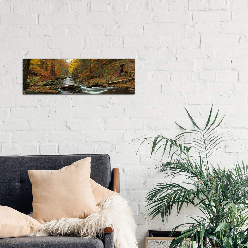 Fall Trees Kitchen Creek PA - Wrapped Canvas Panoramic Print, 121.92 cm H x 40.64 cm W x 1.91 cm D