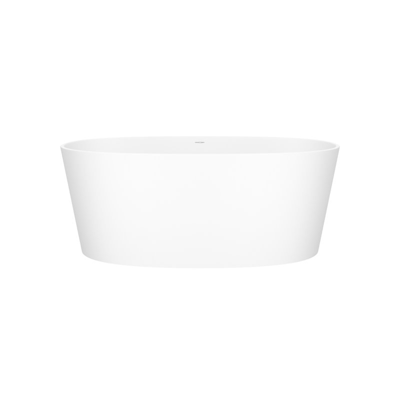 Ios 60" x 32" Freestanding Soaking Bathtub, Matte White