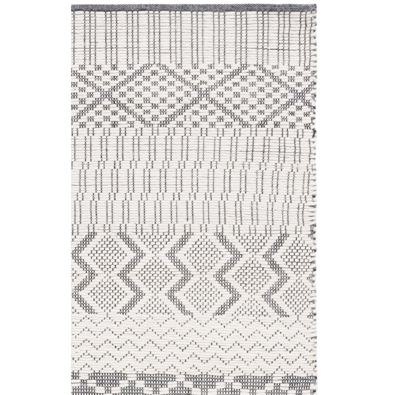 Seman Natura Hand Woven Wool Southwestern Rug, Rectangle 5' x 8'
