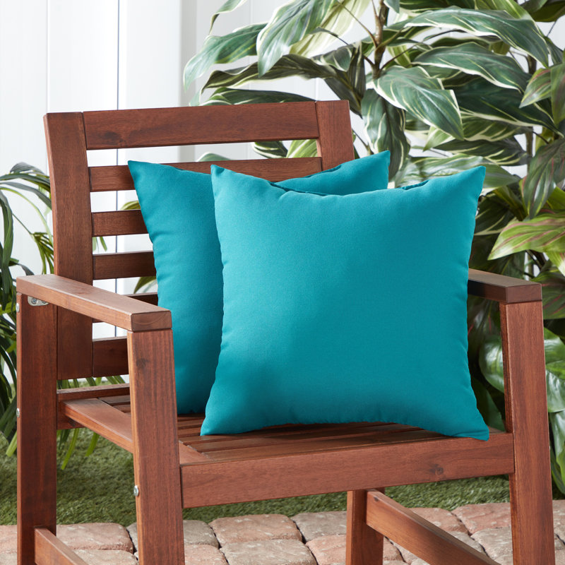 Covington Outdoor Square Pillow Cover & Insert, Peacock