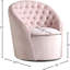 Fauteuil demi-tonneau pivotant en velours Alessio-551895570