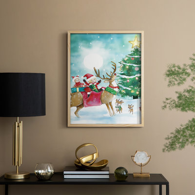 Christmas Holiday Art DCCLVII Framed Print - Solid Wood