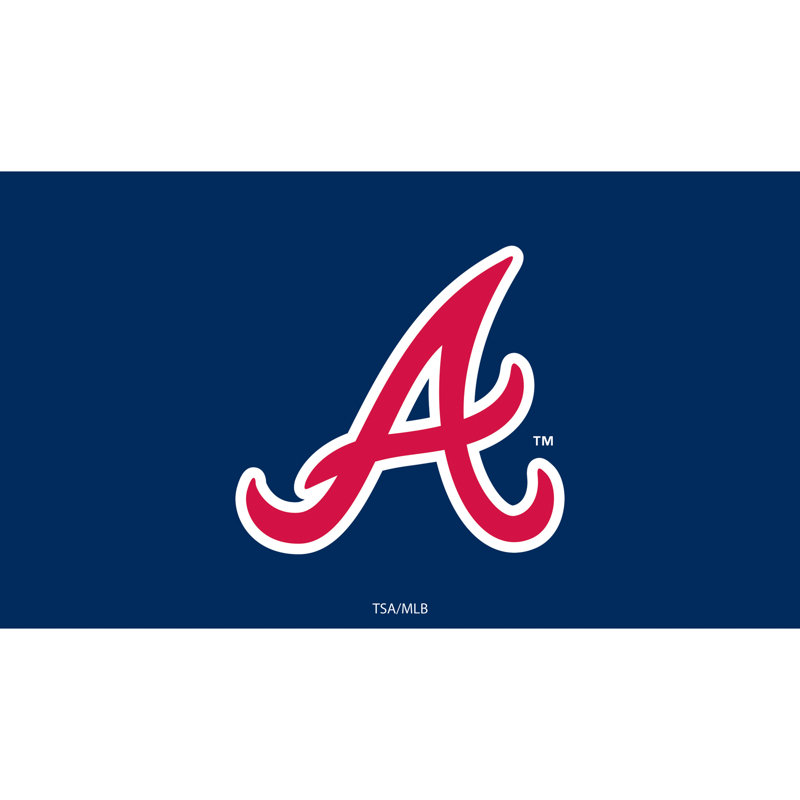 Tapis en polyester 16 po x 28 po Atlanta Braves