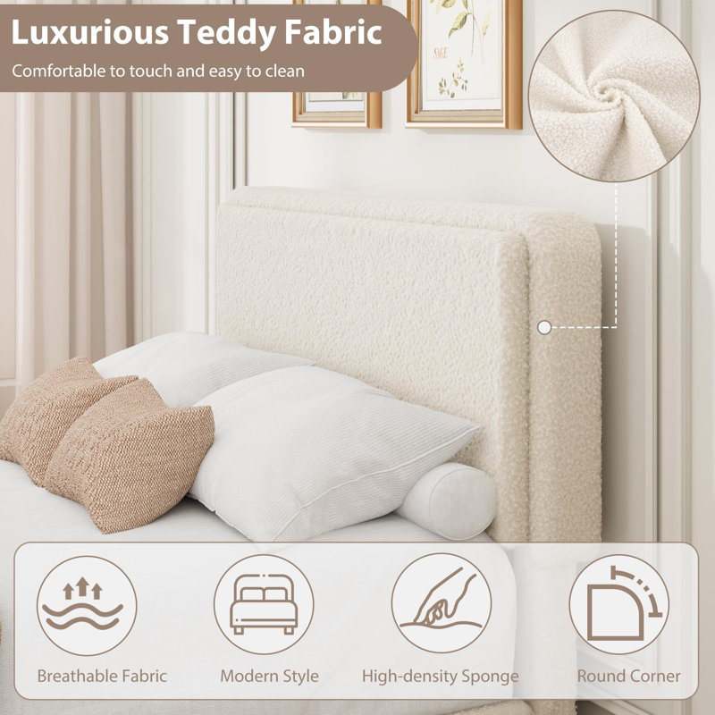 Lit plateforme Teddy, Lit simple