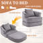 Fauteuil demi-tonneau d'appoint convertible surdimensionné rembourré-884801906
