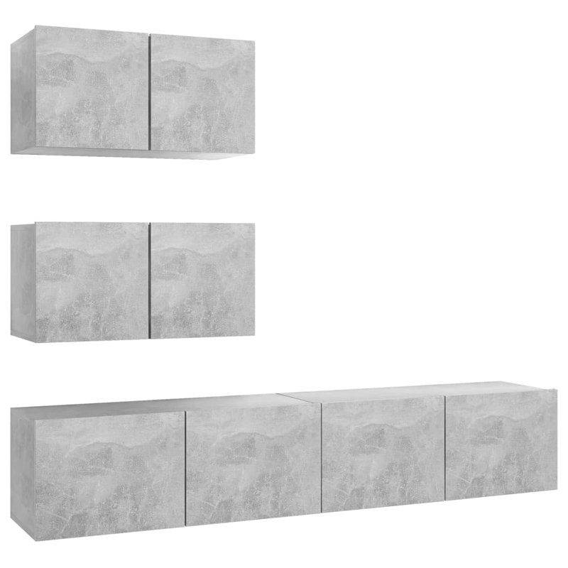 Azazel TV Stand for TVs up to 32", Concrete Grey, 160cm