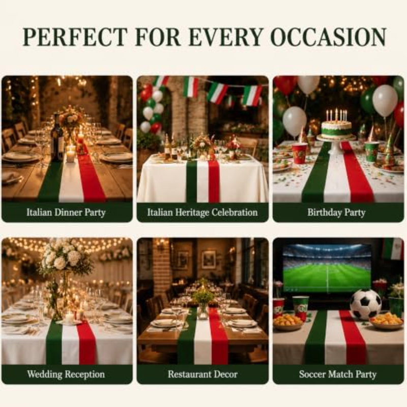Italian Party Decorations - Italian Flag Table Runner
