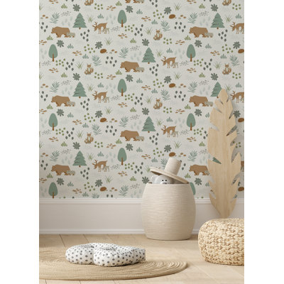 Rouleau de papier peint L 33 pi x l 20,9 po Bima Finola Bears