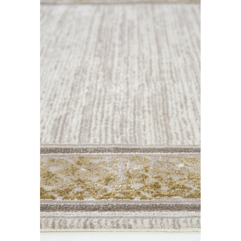 Rohini Striped Machine Made Indoor / Outdoor Area Rug, Rectangle 6'7" x 9'6"