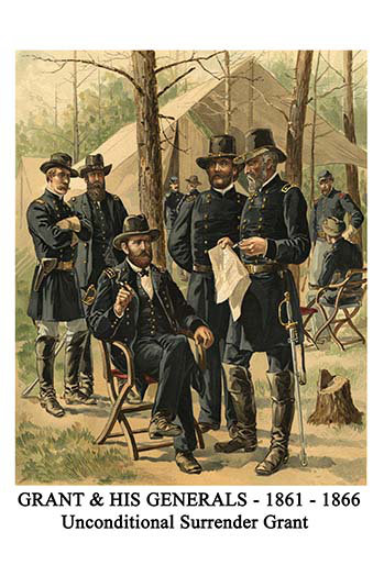 «Grant and His Generals 1861 1866 Unconditional reddition Grant» par Henry Alexander Ogden, reproduction d'art