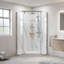 Capri 36 po X P 36 po P x 79 po Ensemble de douche en nickel brossé H Neo Angle