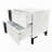 High Gloss 3-Piece Bedroom Set Floating Bed Frame Queen Size Platform Bed With LED Light & 2 Nightstands