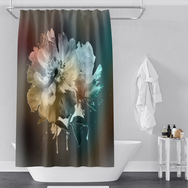 Yarmuth Floral Shower Curtain, 72" H x 70" W