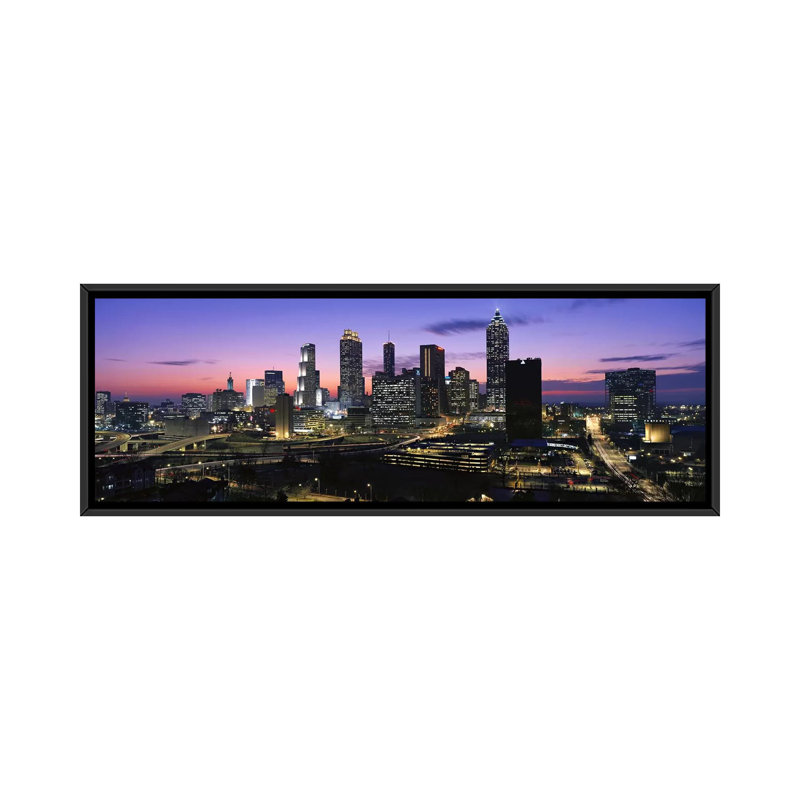 «Panoramic Skyscrapers in a City, Atlanta, Georgia» par Panoramic Images - reproduction d'art sur toile, Toile tendue