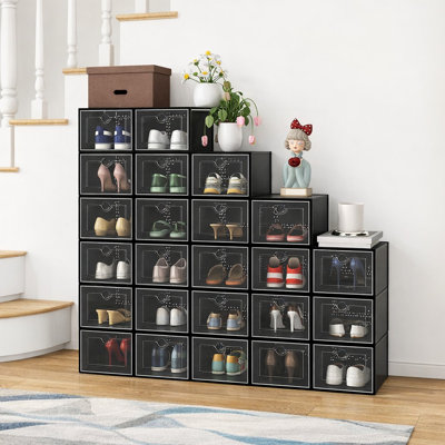 Boîte de rangement pour chaussures empilable 