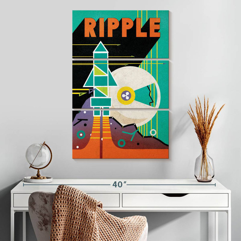 Affiche Tergel Crypto-monnaie Ripple, H 32 po x l 20 po