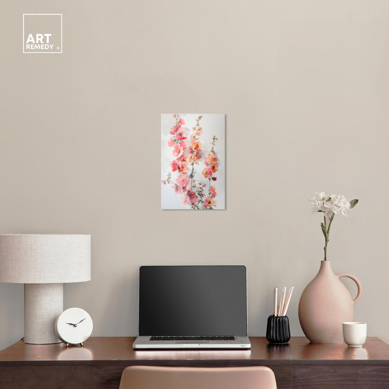 Abstract Floral Canvas Wall Art in Multicolor, 15" x 10"